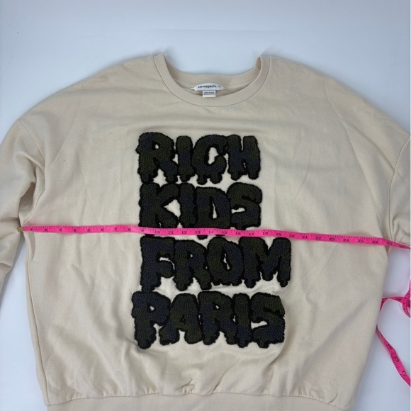 ELEVENPARIS Mens Sweatshirt Rich Kids From Paris Beige Long Sleeve Cotton 2XL - Picture 6 of 8